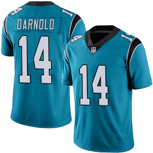 Men's Carolina Panthers #14 Sam Darnold Blue Vapor Untouchable Limited Stitched Jersey